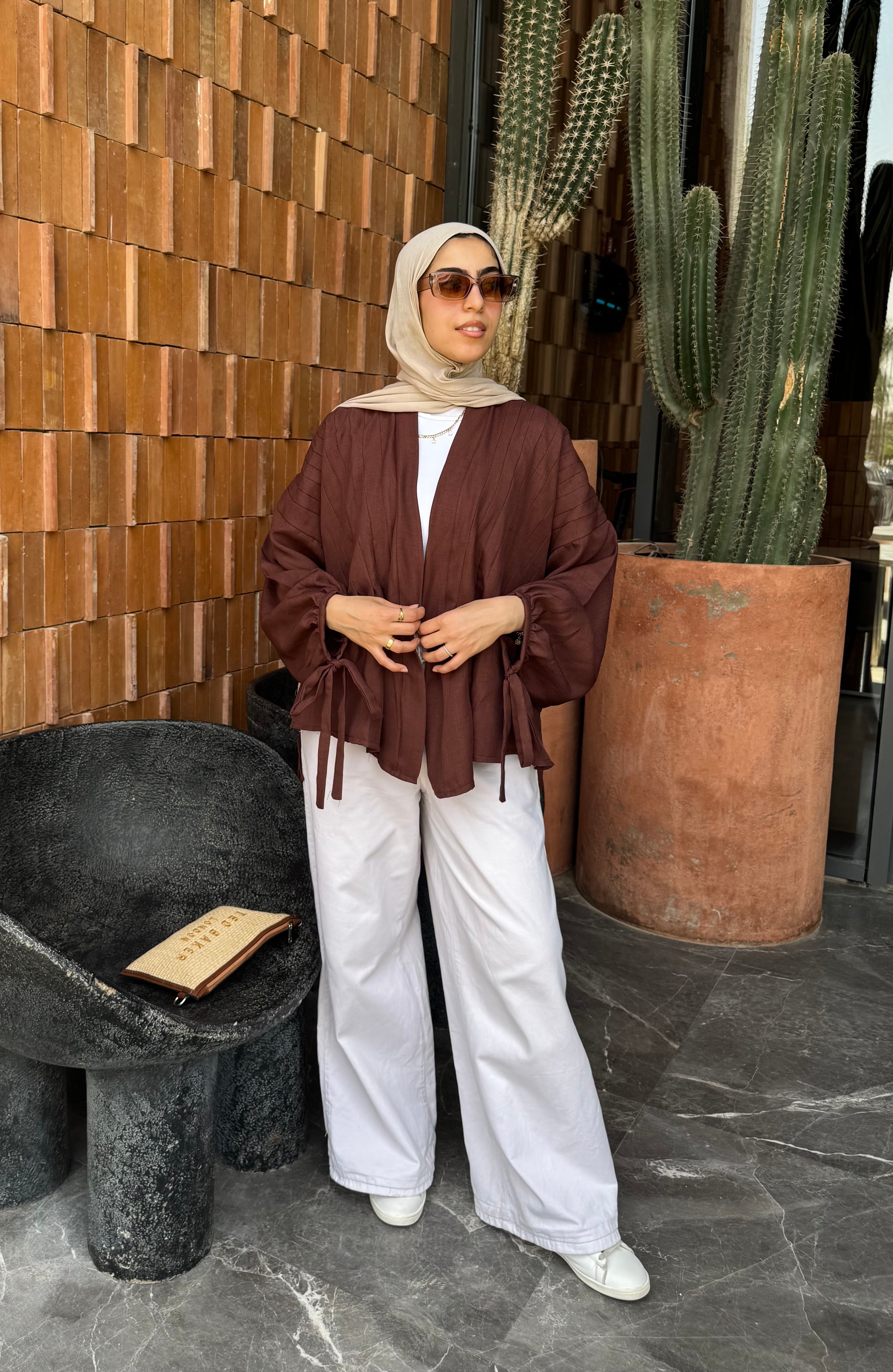 Bloom Cardigan in Brown