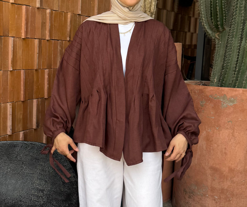 Bloom Cardigan in Brown