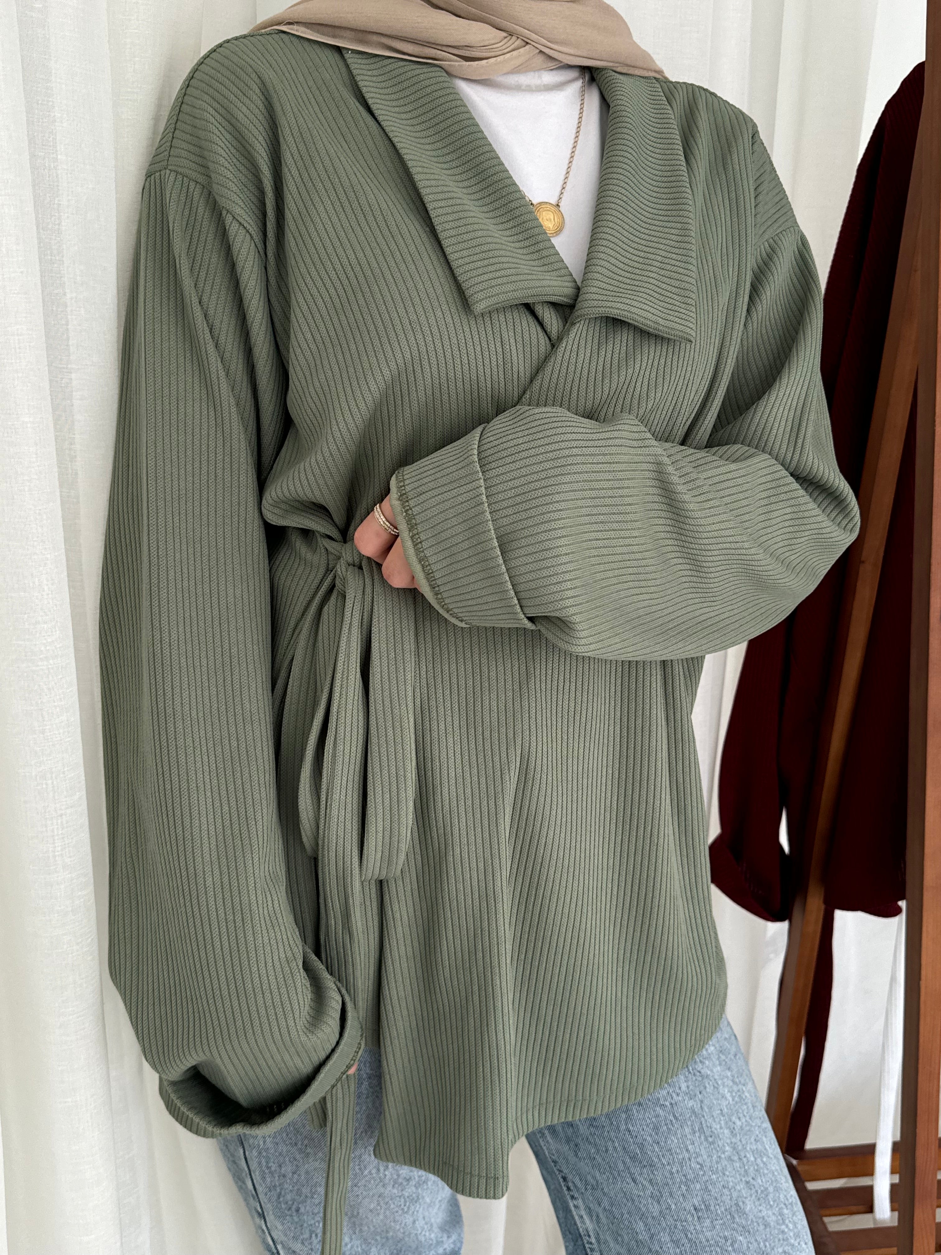 Wrapped Pullover in Mint