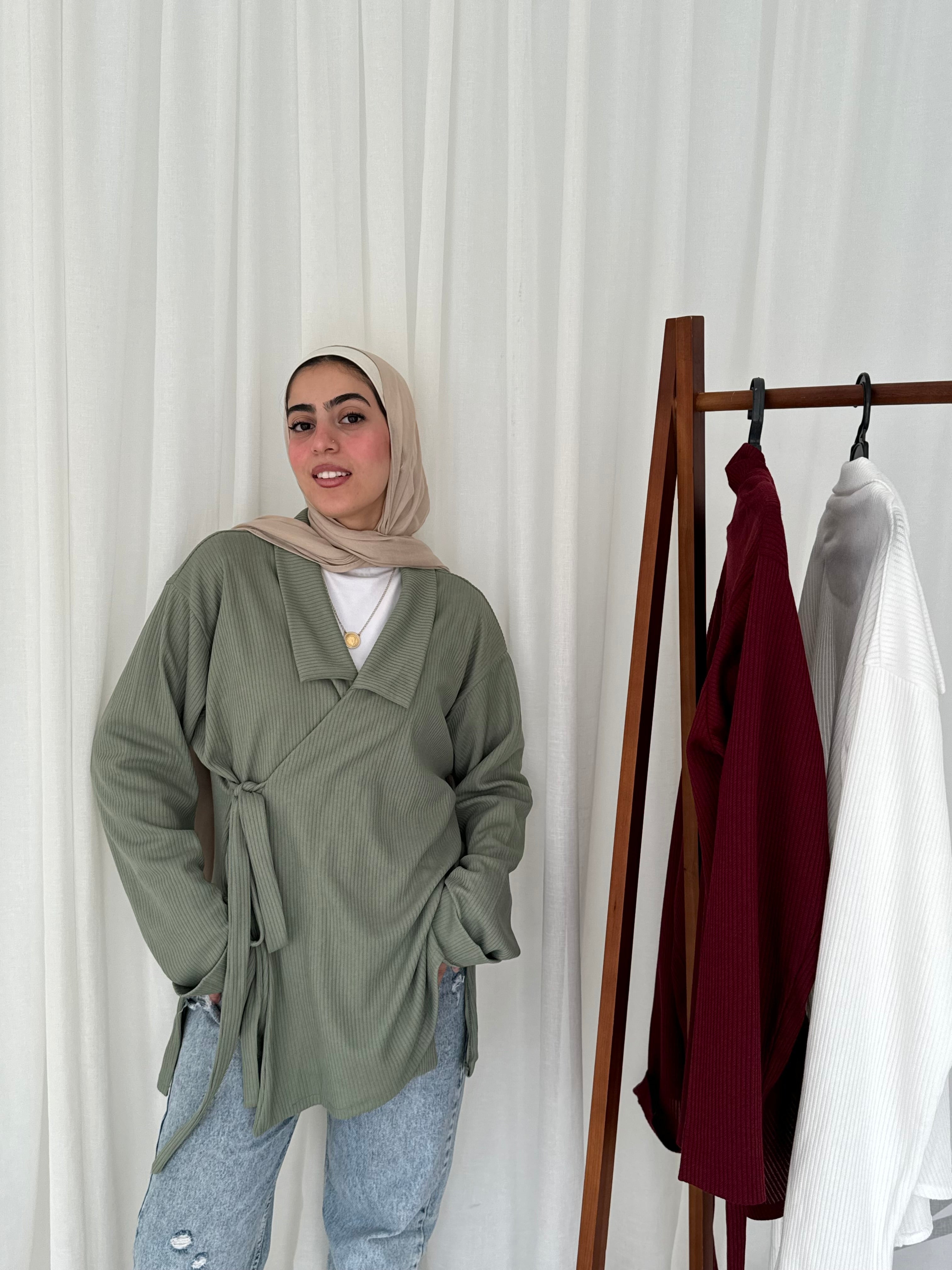 Wrapped Pullover in Mint