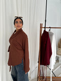 Wrapped Pullover in Brown