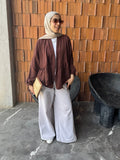 Bloom Cardigan in Brown
