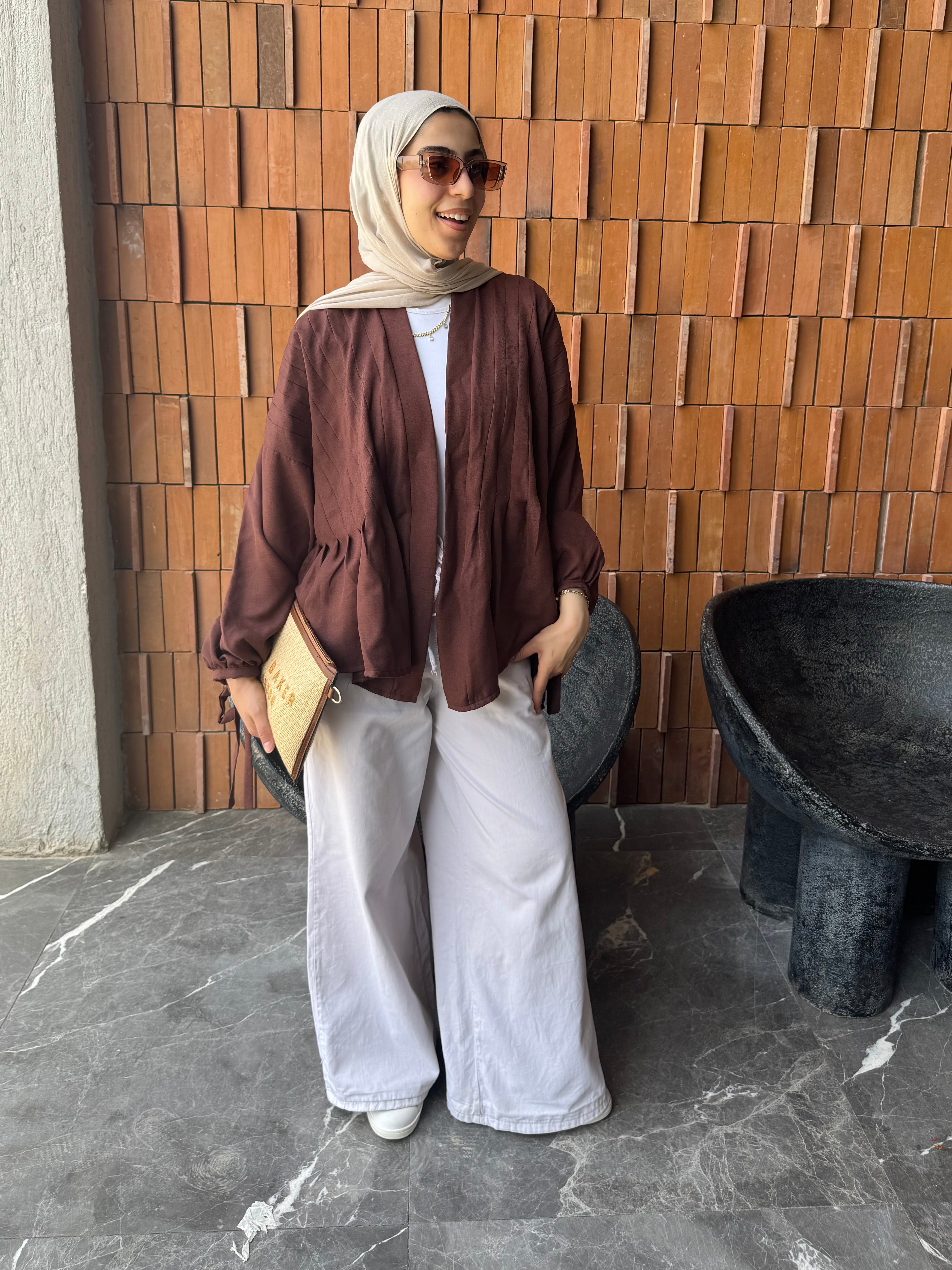 Bloom Cardigan in Brown