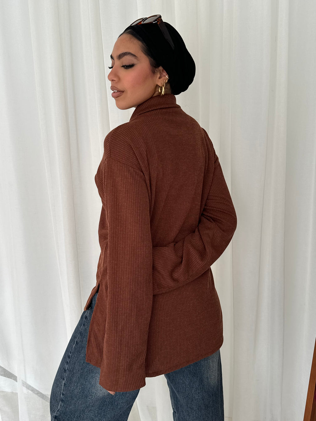 Wrapped Pullover in Brown