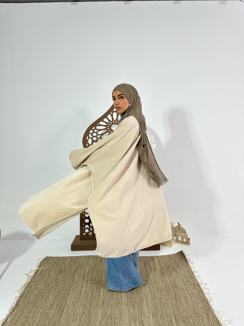 Layali Kaftan in Shimmer Beige