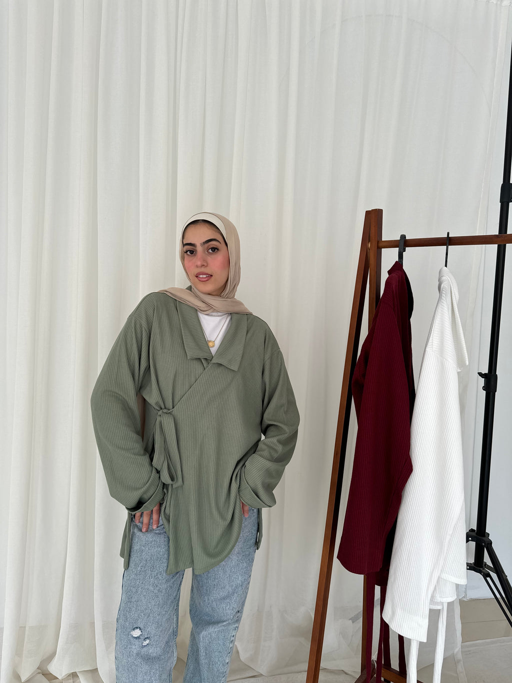 Wrapped Pullover in Mint