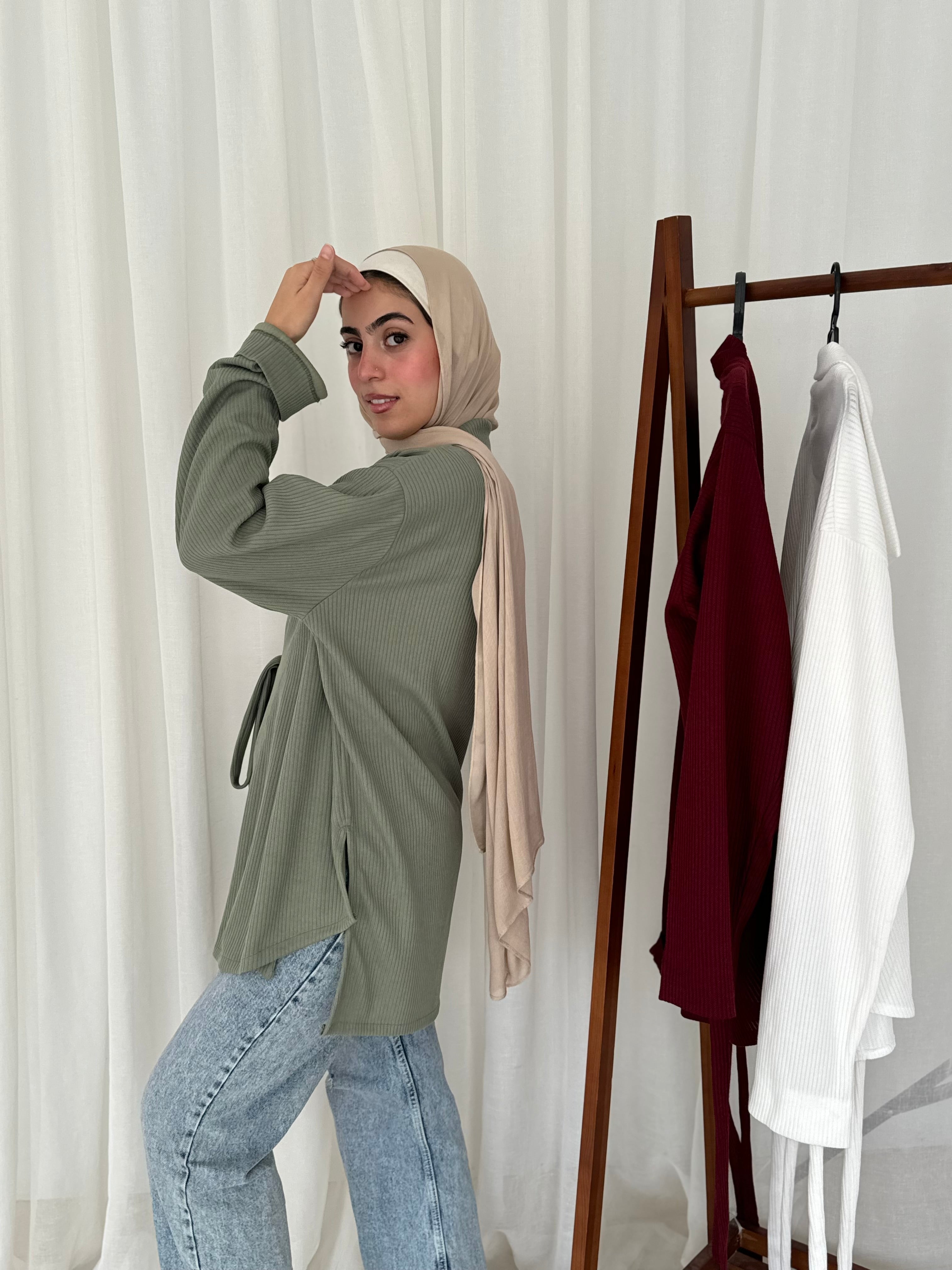 Wrapped Pullover in Mint