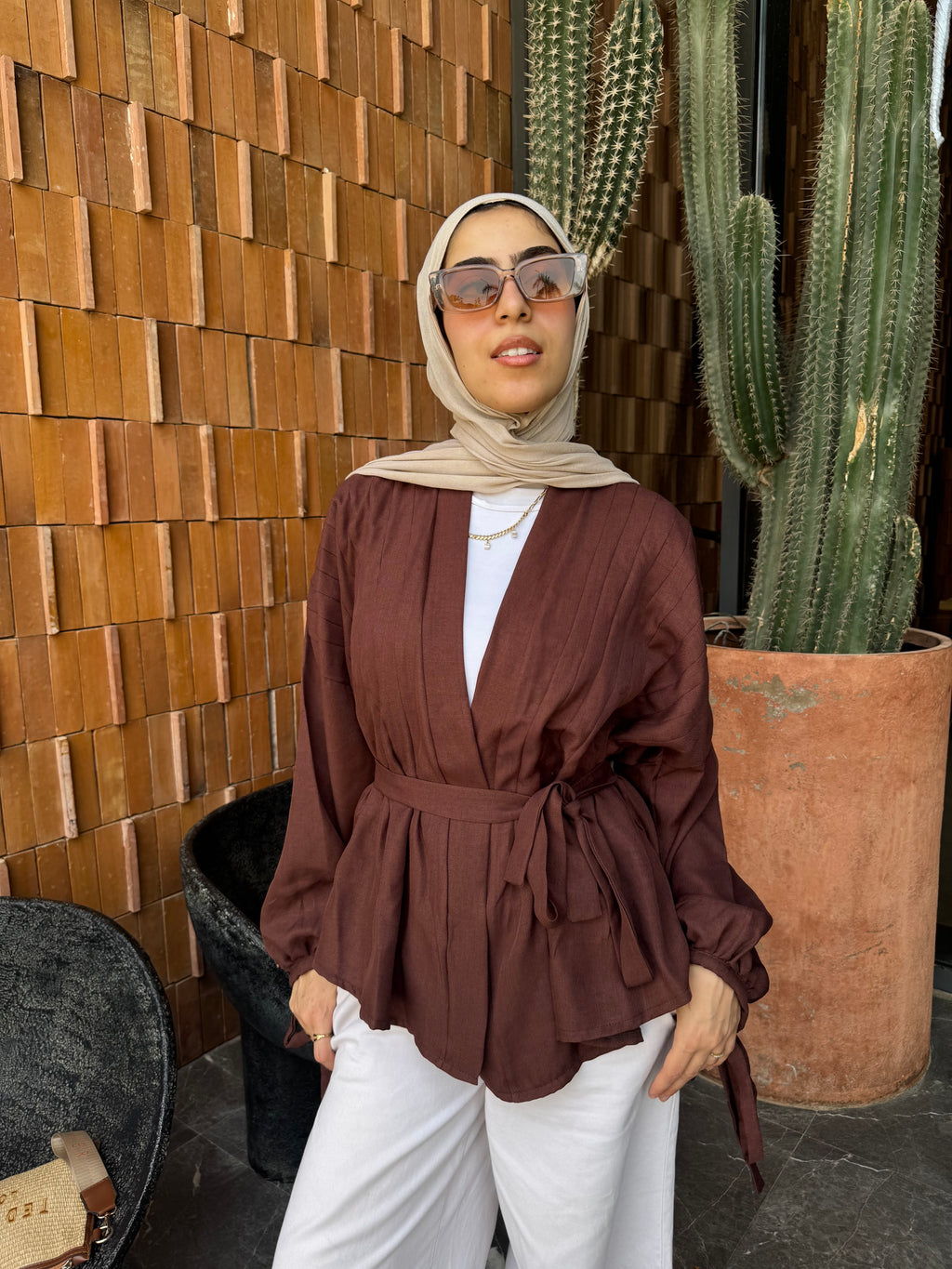 Bloom Cardigan in Brown