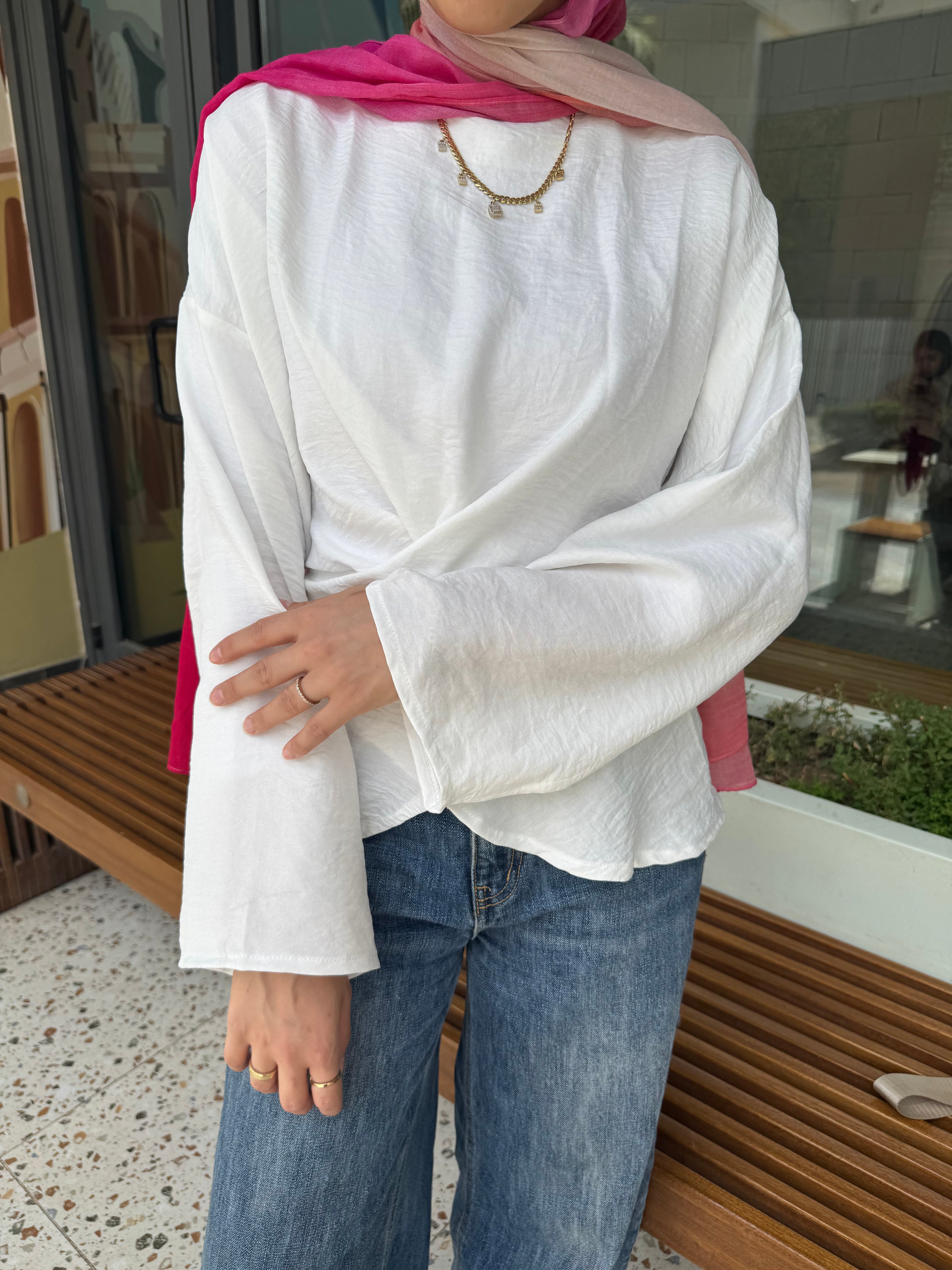 Wrap Tie Blouse in White (pre-order)