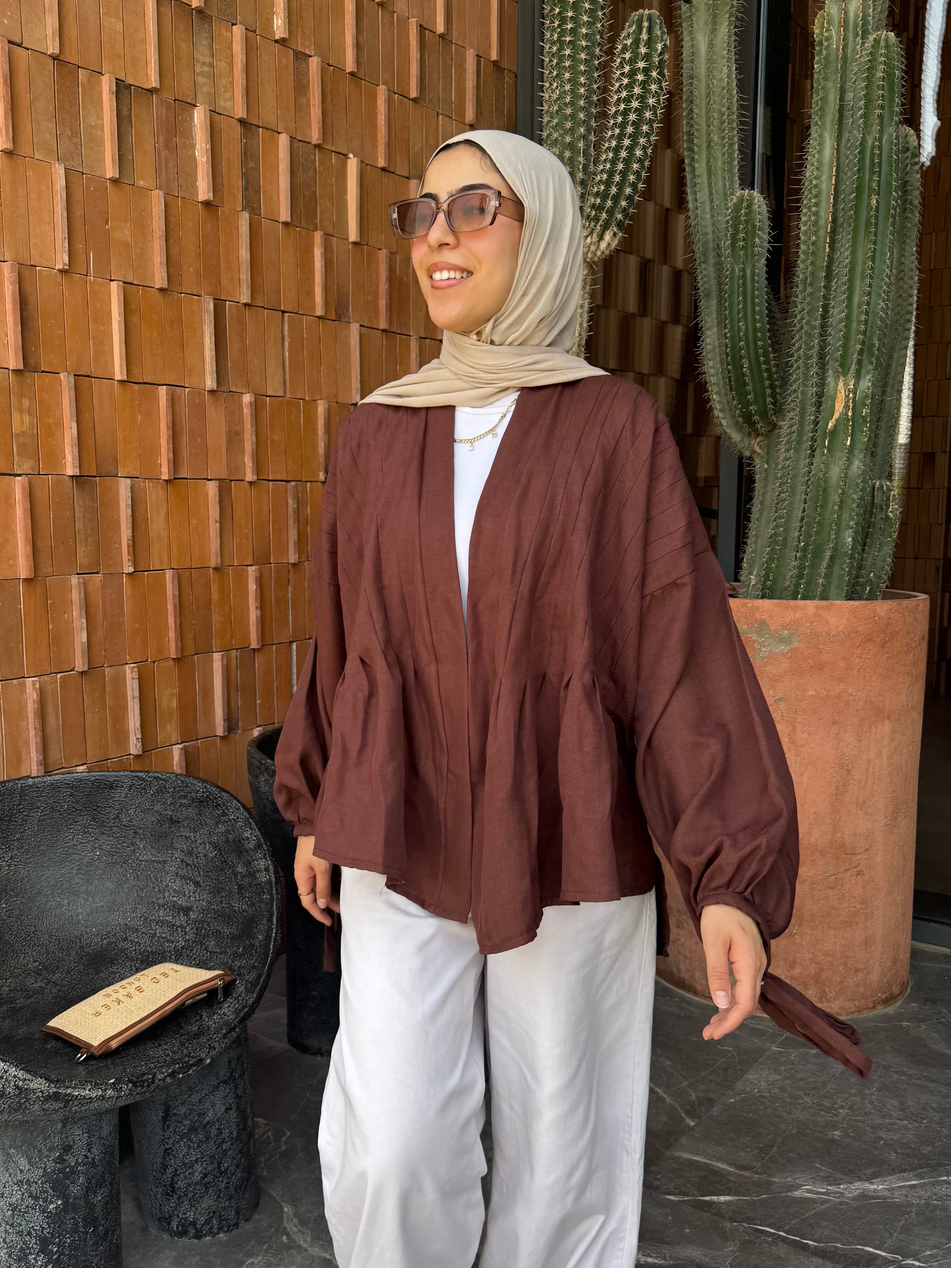Bloom Cardigan in Brown