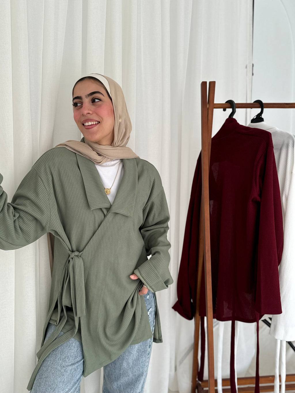 Wrapped Pullover in Mint