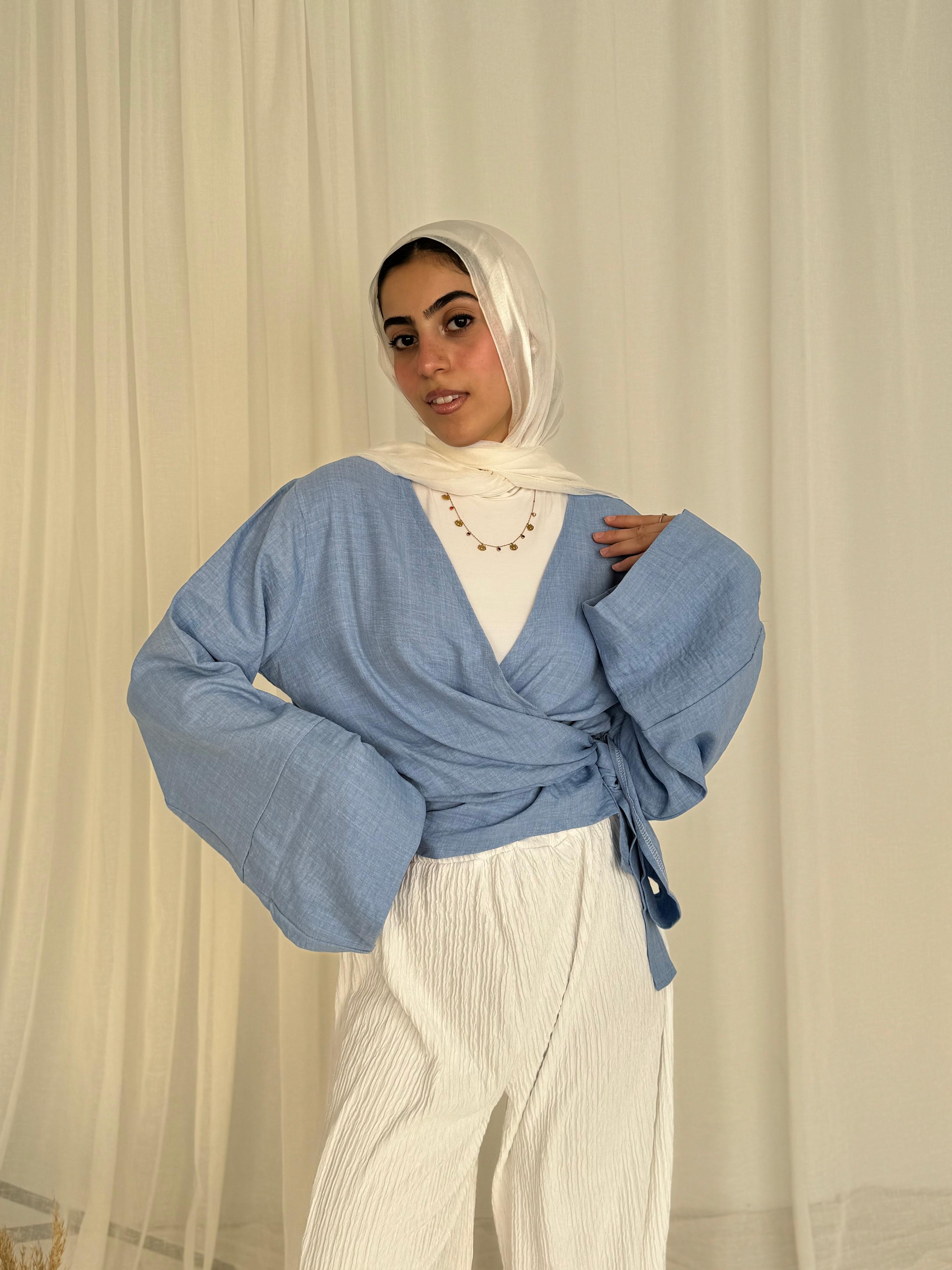 Ayla Blouse in Baby Blue