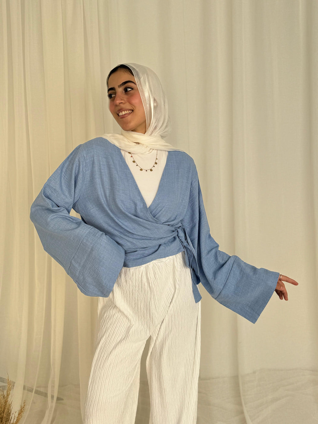 Ayla Blouse in Baby Blue