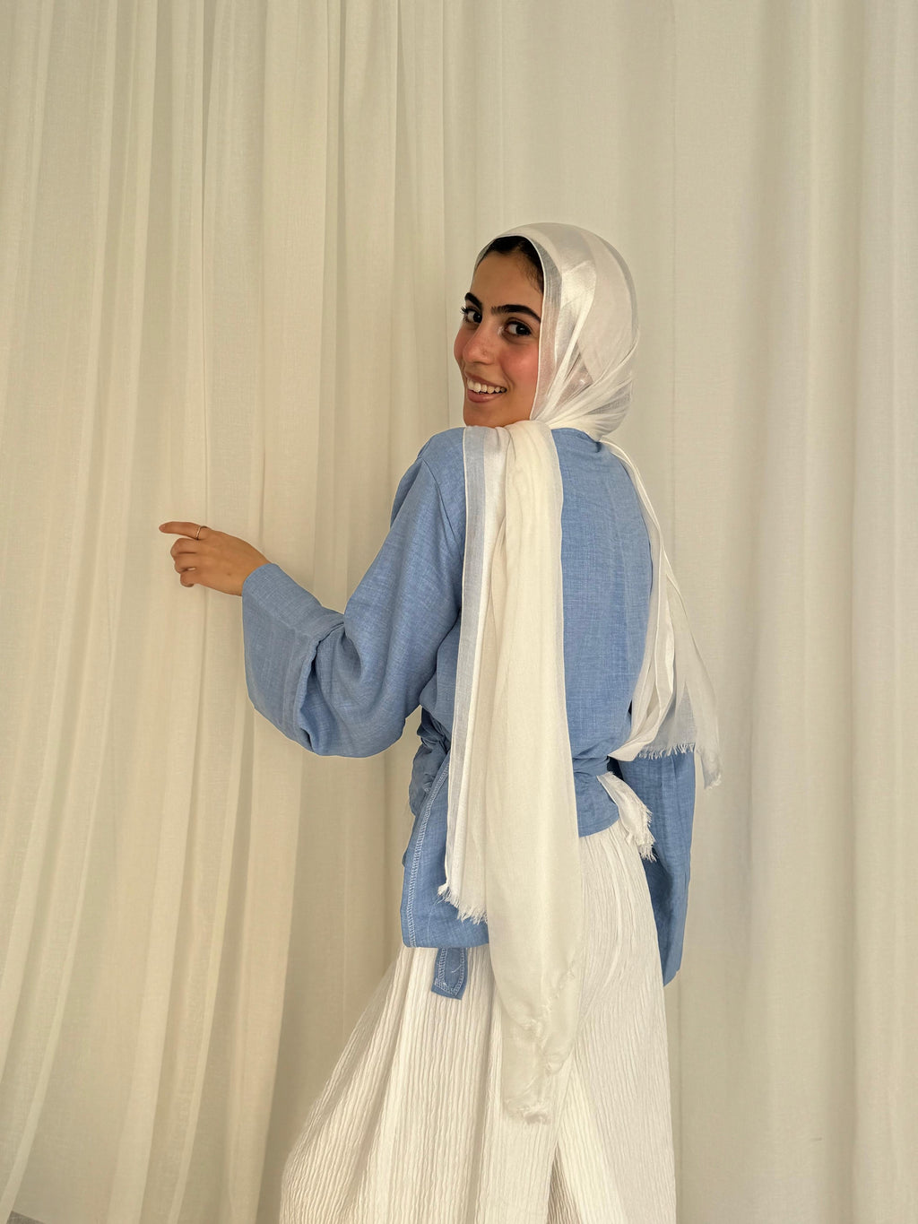 Ayla Blouse in Baby Blue