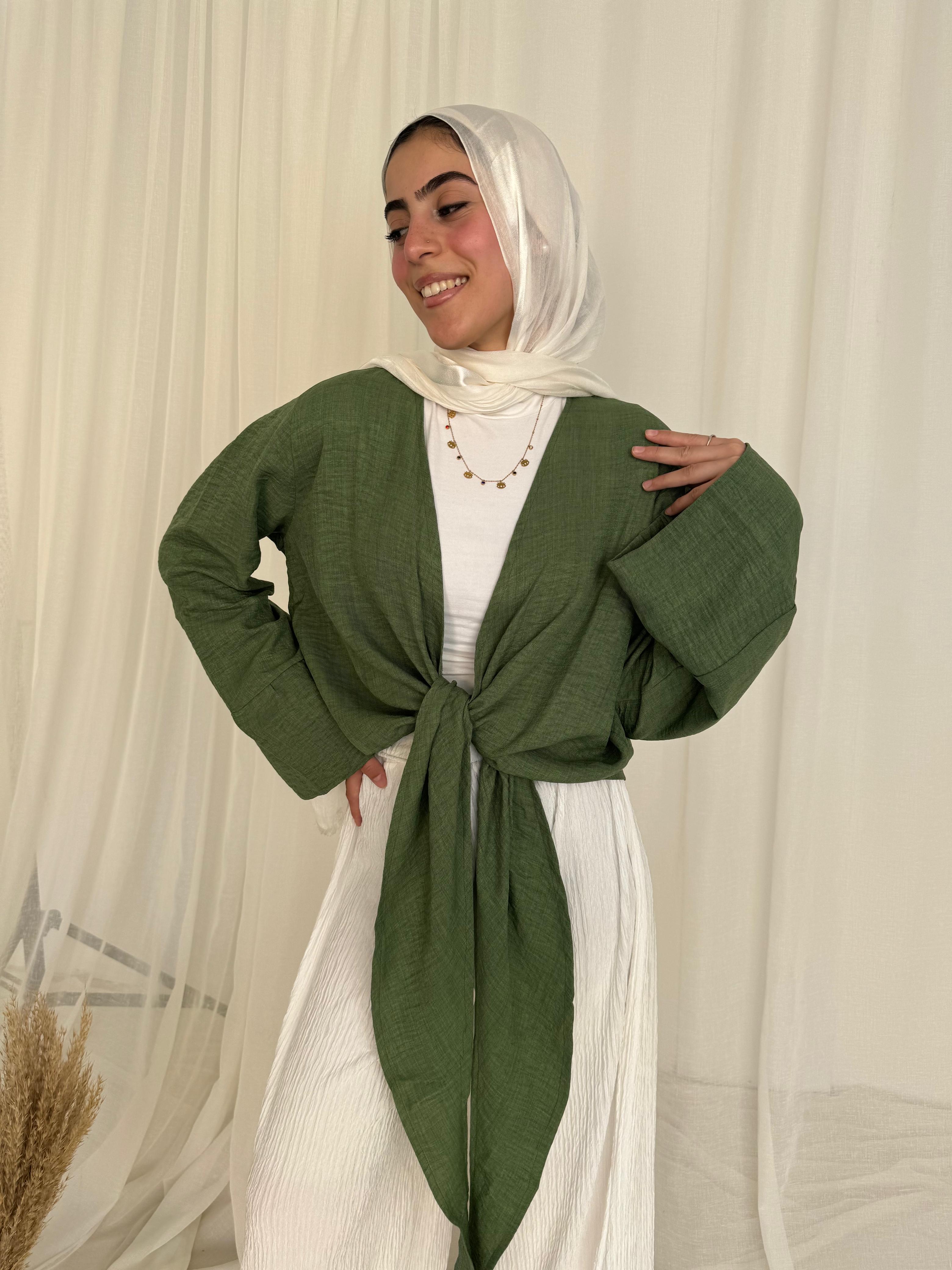 Ayla Blouse in Olive Green