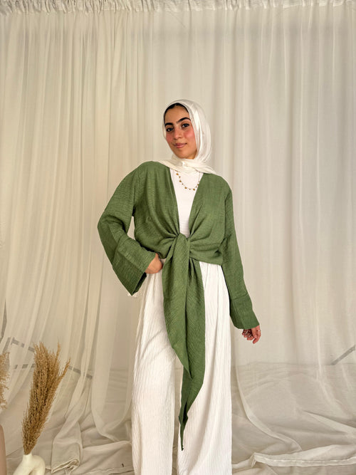 Ayla Blouse in Olive Green